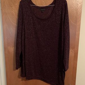 Lane Bryant asymmetrical shimmer top